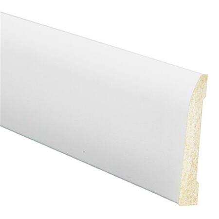 INTEPLAST BUILDING 8 ft. White Base Poly Molding 227391